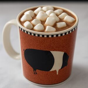 Warren Kimble Mug Country Barnyard Pig mug. Oneida Brandon House